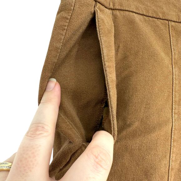 J. Jill Premium Bi-Stretch Pants Size 12 Brown Acorn Straight Leg Cotton Pockets - Picture 8 of 14